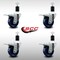 Service Caster 3.5'' SS Solid Poly Swivel 1-1/2'' Expanding Stem Caster Set Total Lock Brake, 4PK SCC-SSEXTTL20S3514-SPUS-112-4 - alternate 4